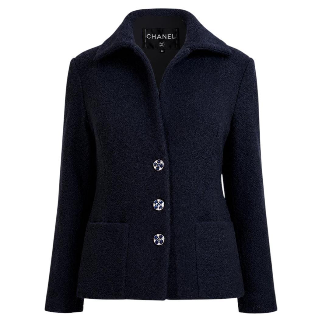 CHANEL 2022 New Timeless Little Black Tweed Jacket 38 FR