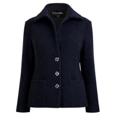 CHANEL 2022 New Timeless Little Black Tweed Jacket 38 FR