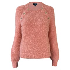 Chanel 2022 Peach Aplaca Jumper with CC Gleam Turnlocks 34 FR