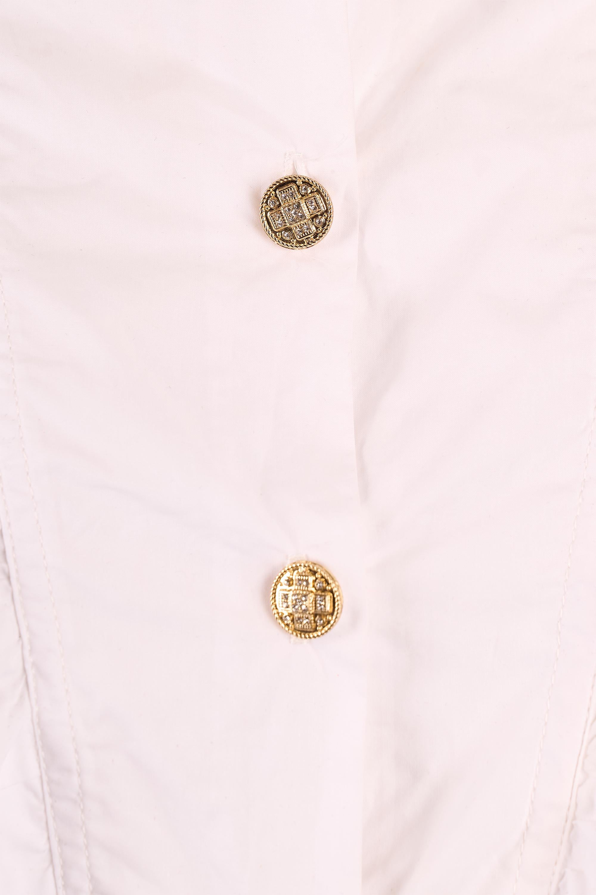 Chanel 2022 Camisa blanca con volantes Blanco en venta