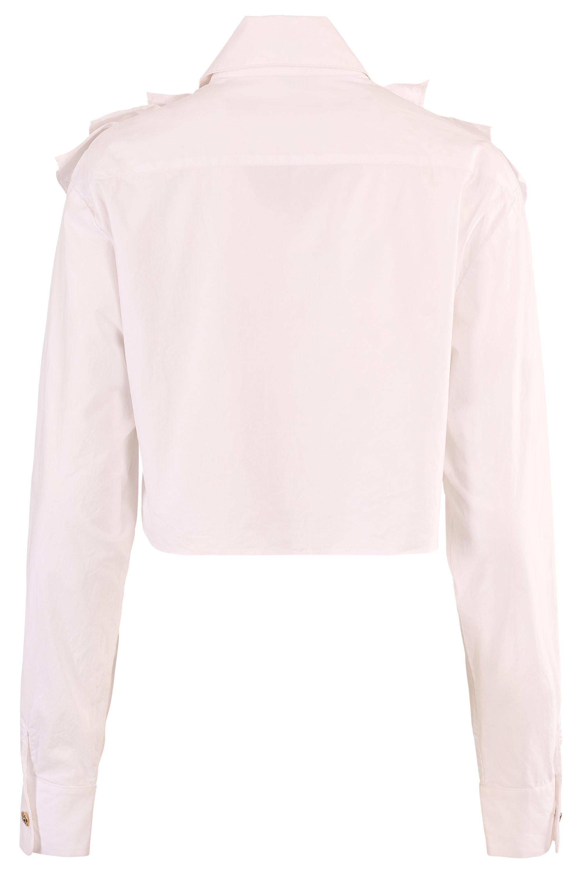 da uomo o donna Chanel 2022 - Camicia bianca arricciata con volant in vendita