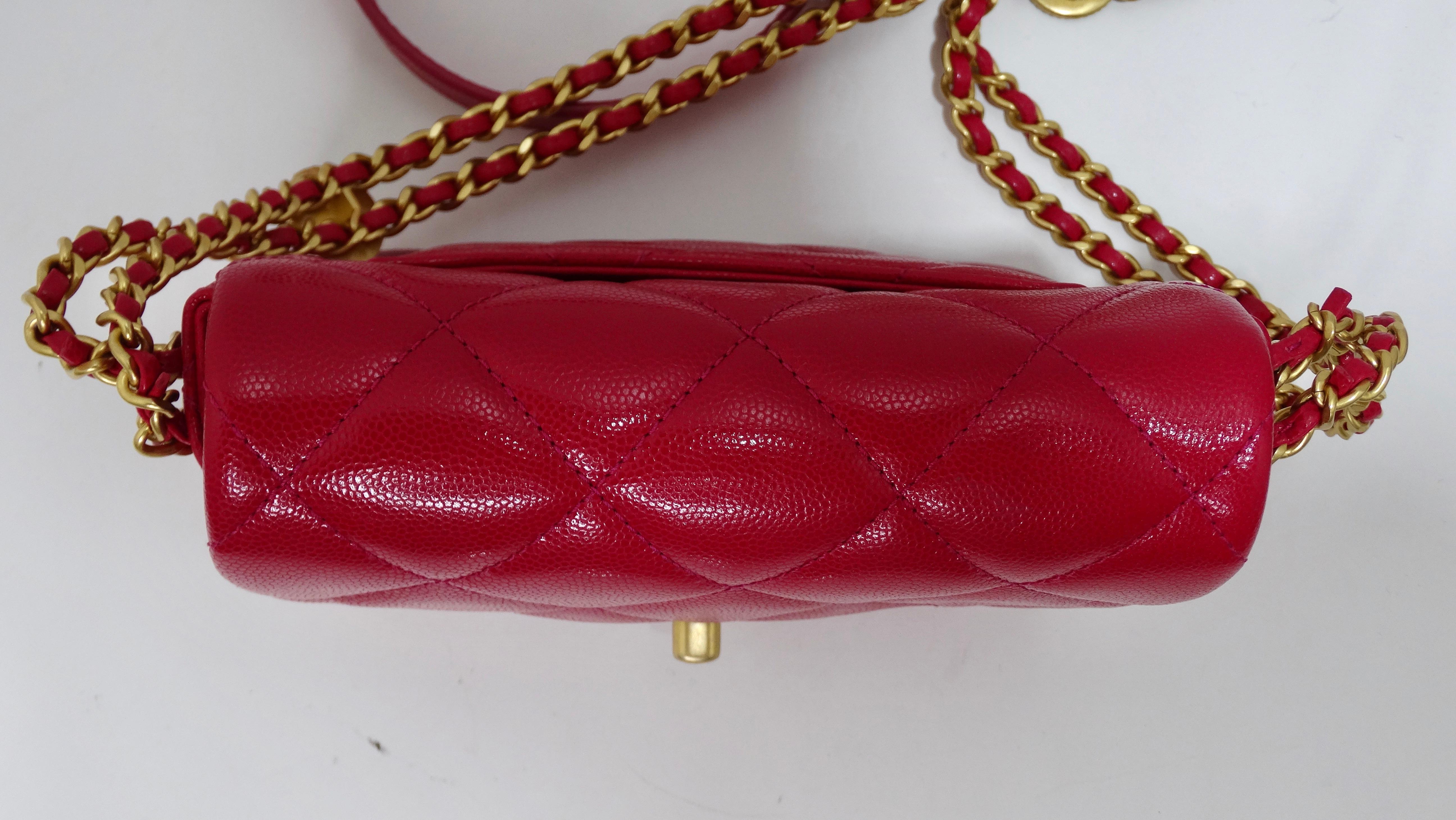 Chanel 2022 Small Single Flap Pink Handbag 3