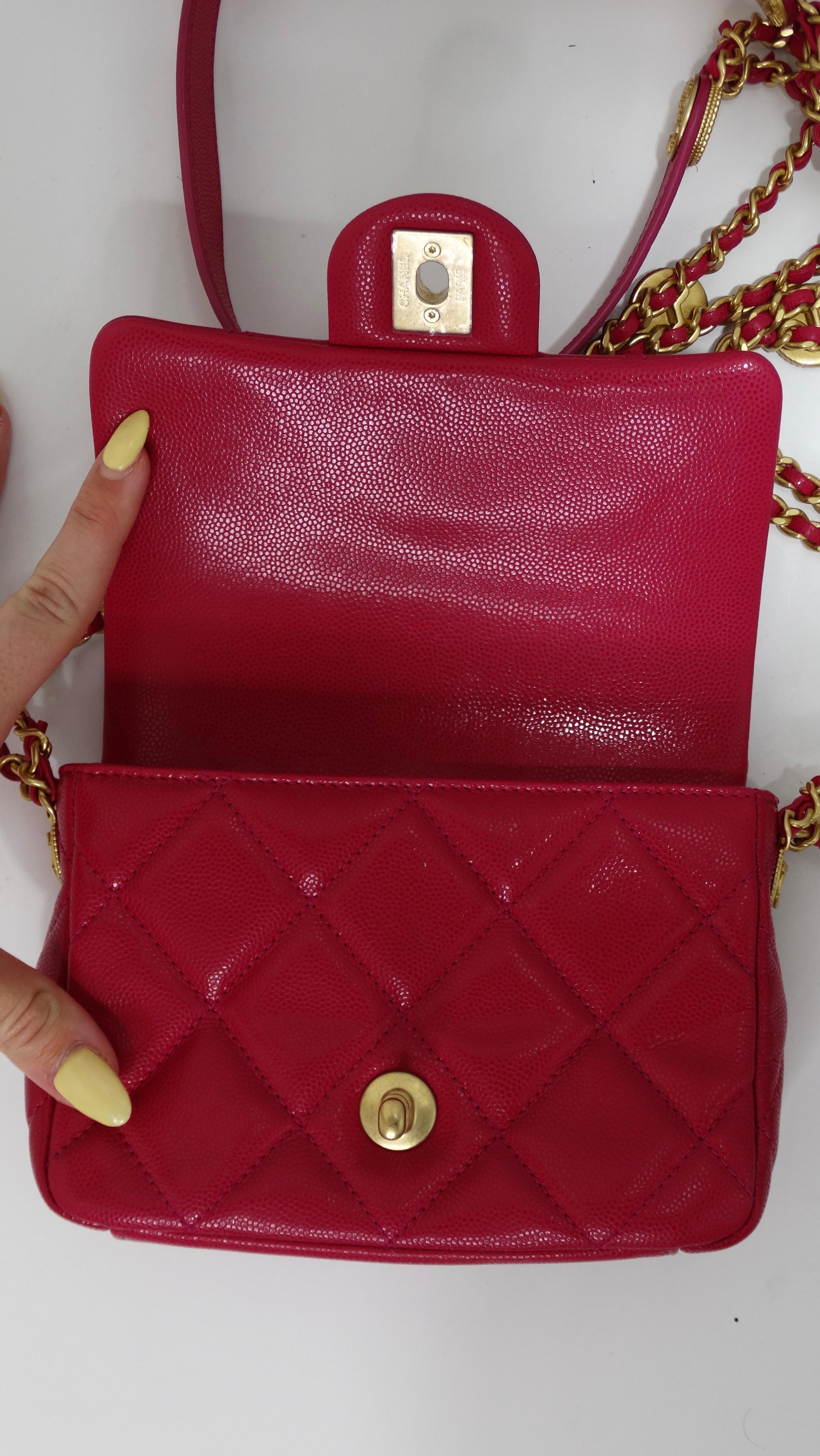 Chanel 2022 Small Single Flap Pink Handbag 4