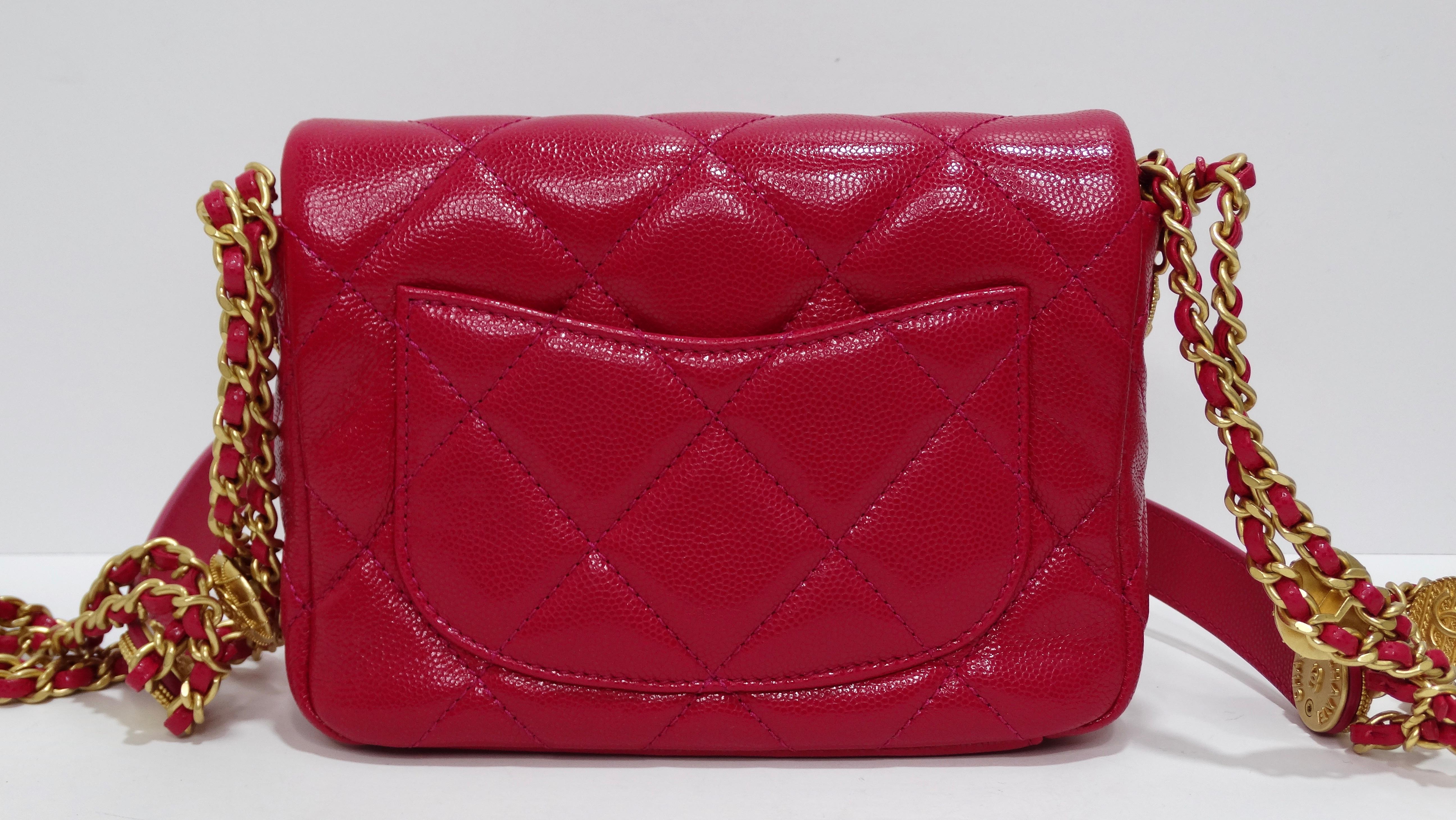 Chanel 2022 Small Single Flap Pink Handbag In Excellent Condition In Scottsdale, AZ