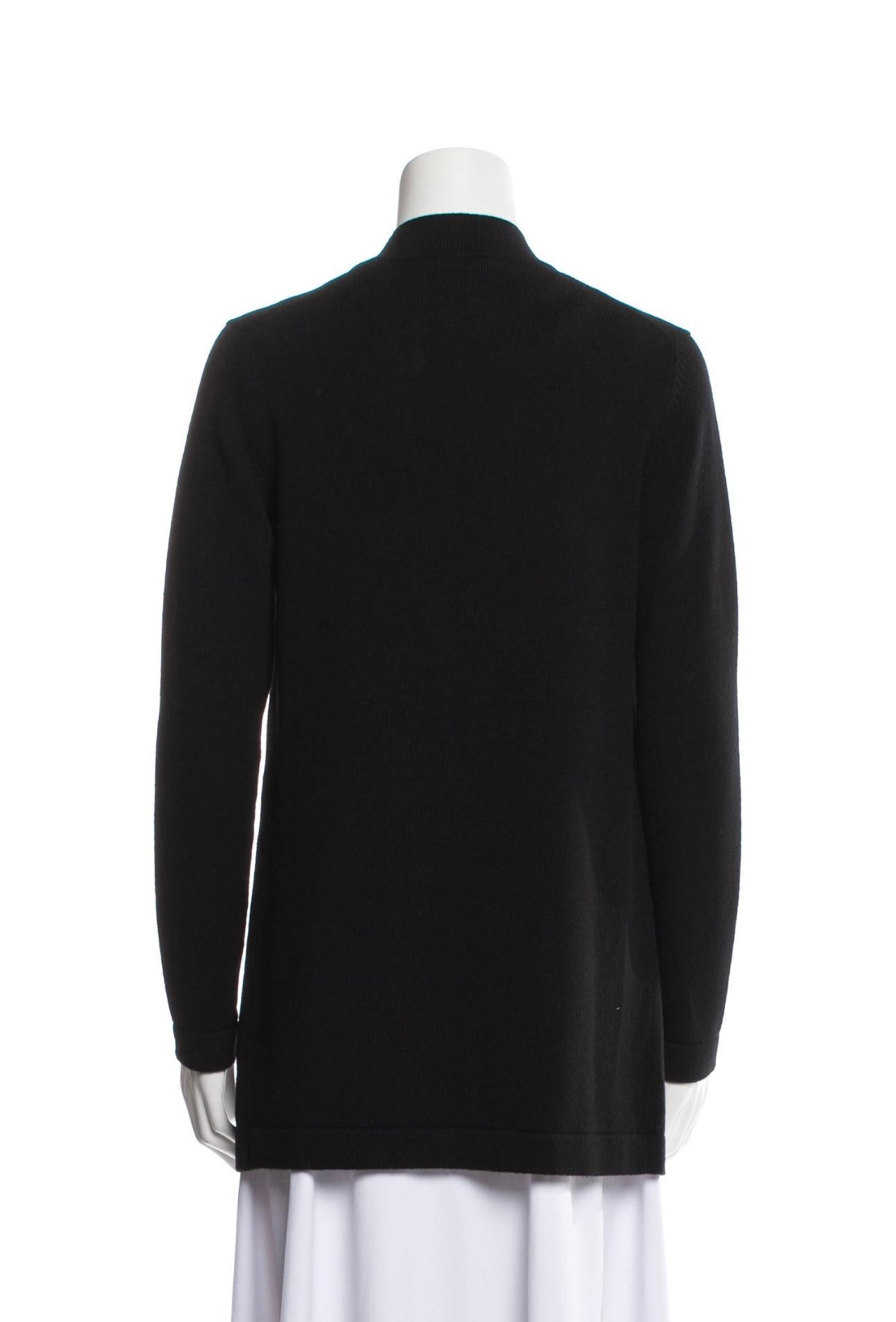 Chanel 2022 Spring New CC Buttons Black Cashmere Cardigan For Sale 3