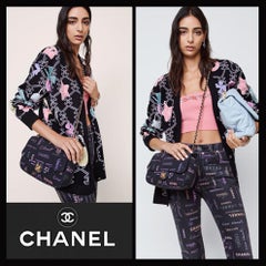 CHANEL 2023 Black Cashmere Cardigan Hoodie CC Logo 34 FR