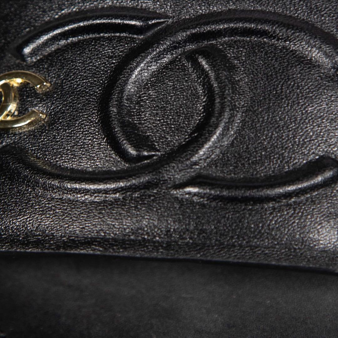 Chanel 2023 Black Leather Interlocking CC Slides Size IT 39 1