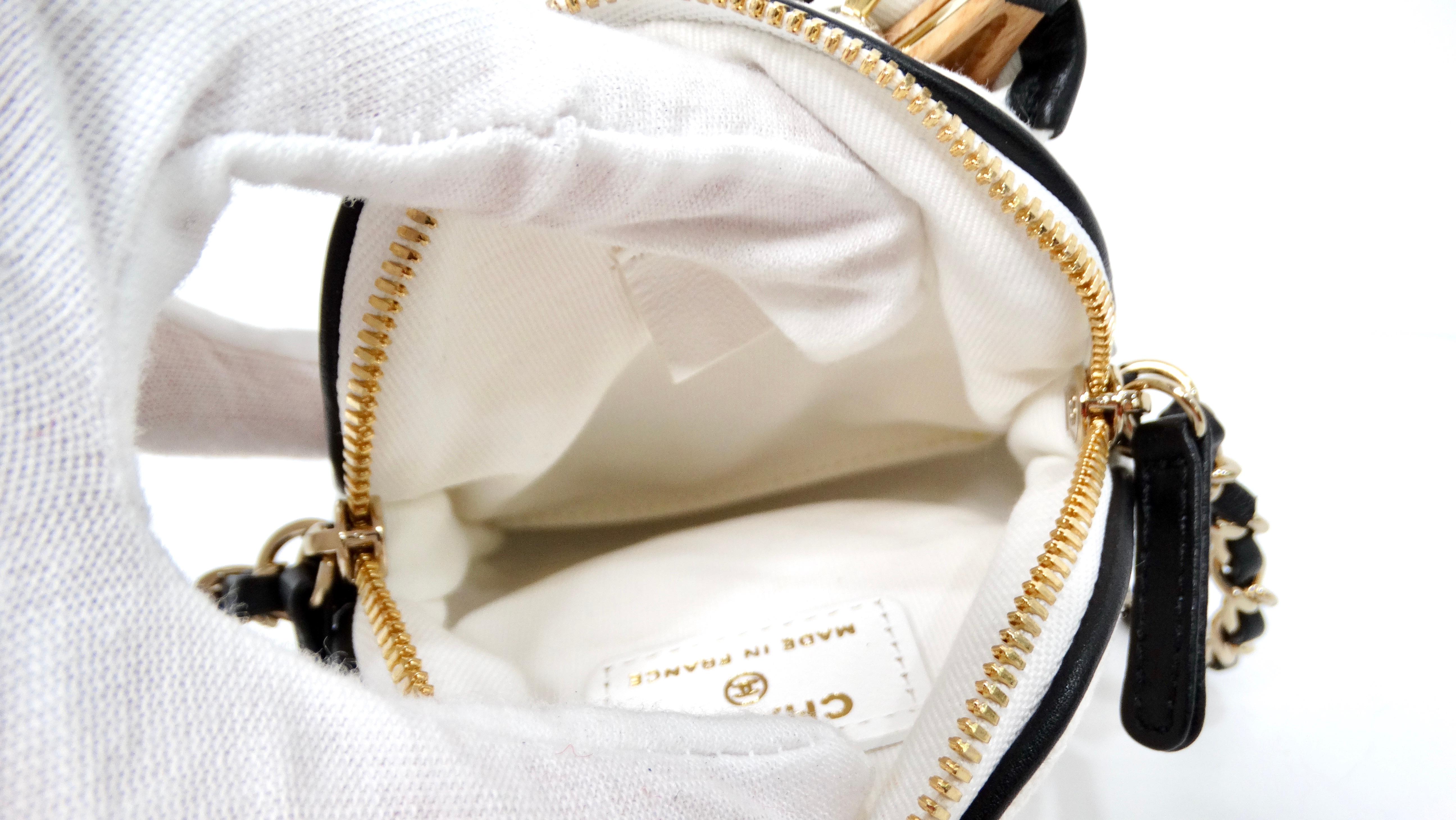 Chanel 2023 Coco Masters White Mini Tennis Cloth Crossbody Bag For Sale 5