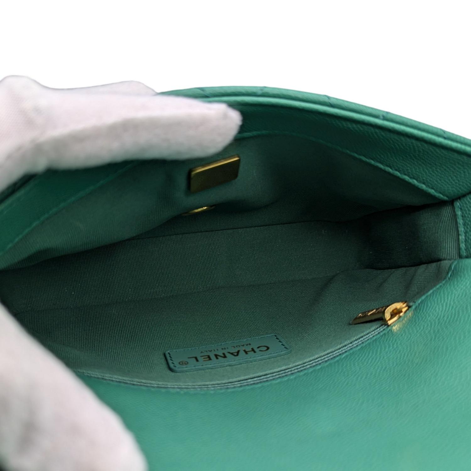 Chanel 2023 Green Caviar Quilted Mini CC You Flap 3
