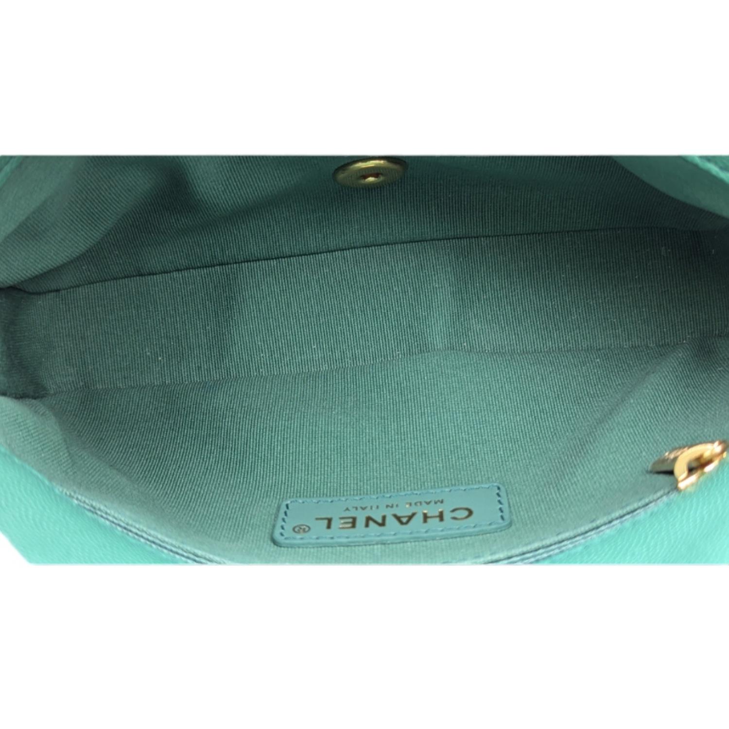 Chanel 2023 Green Caviar Quilted Mini CC You Flap 4