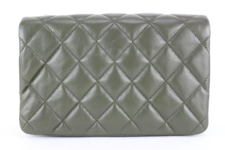 Quilted Caviar Jumbo Classic Flap Bag Khaki with Silver Hardware in 2023
