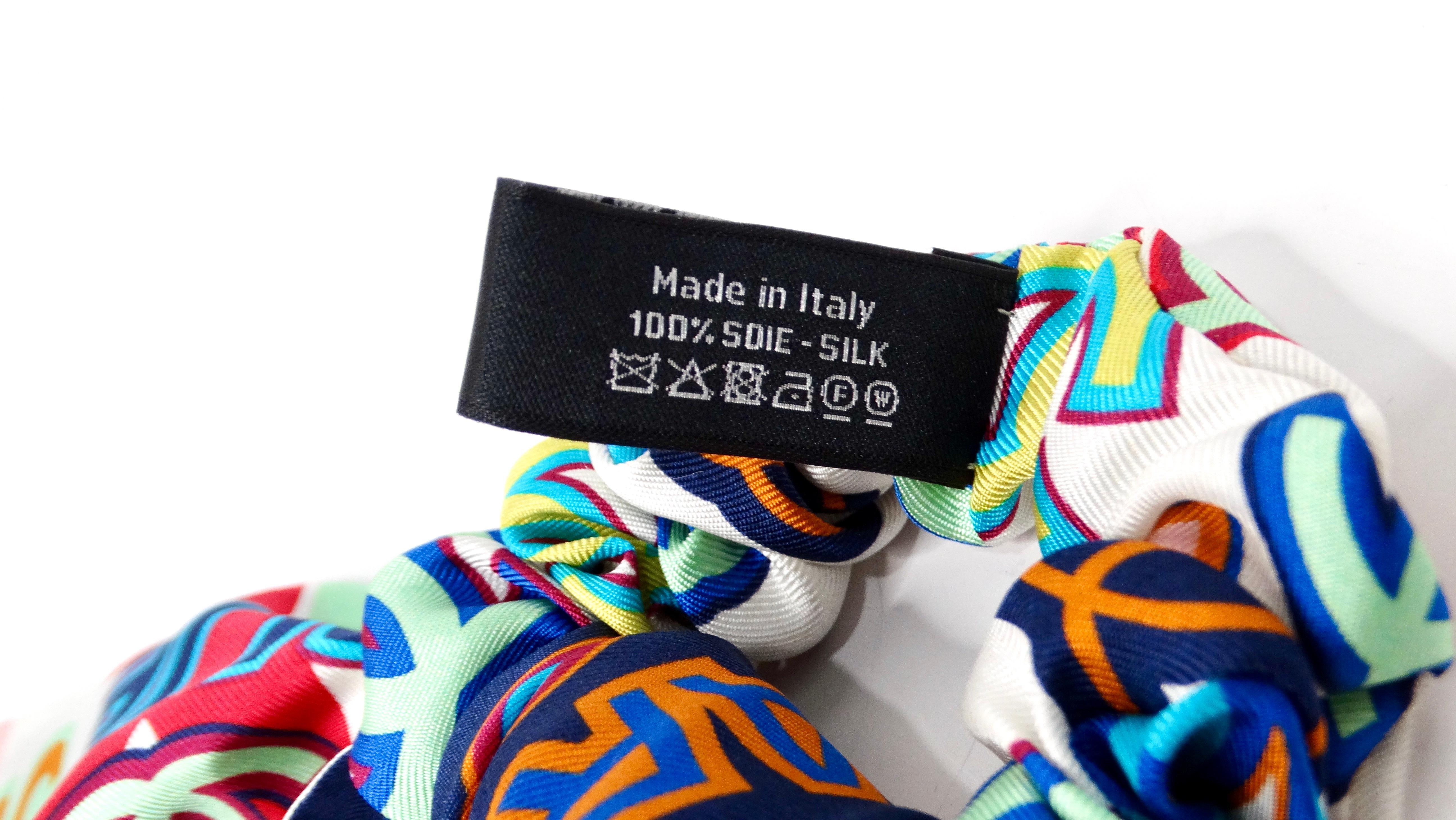 Chanel 2023 Multicolor 31 Cambon Silk Twill Hair Tie For Sale 1