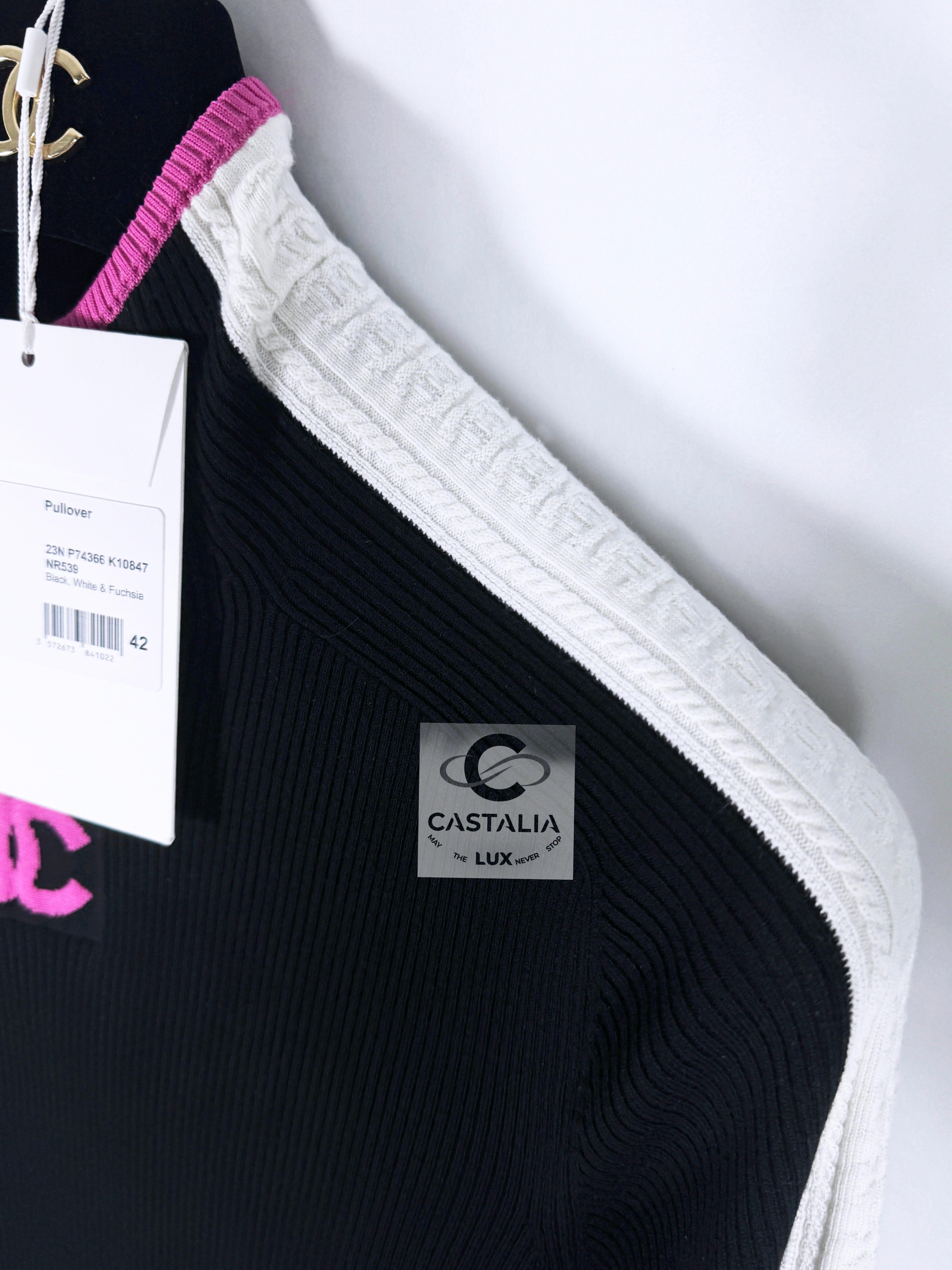 Pull Coco Neige neuve avec logo CC Chanel 2023 5