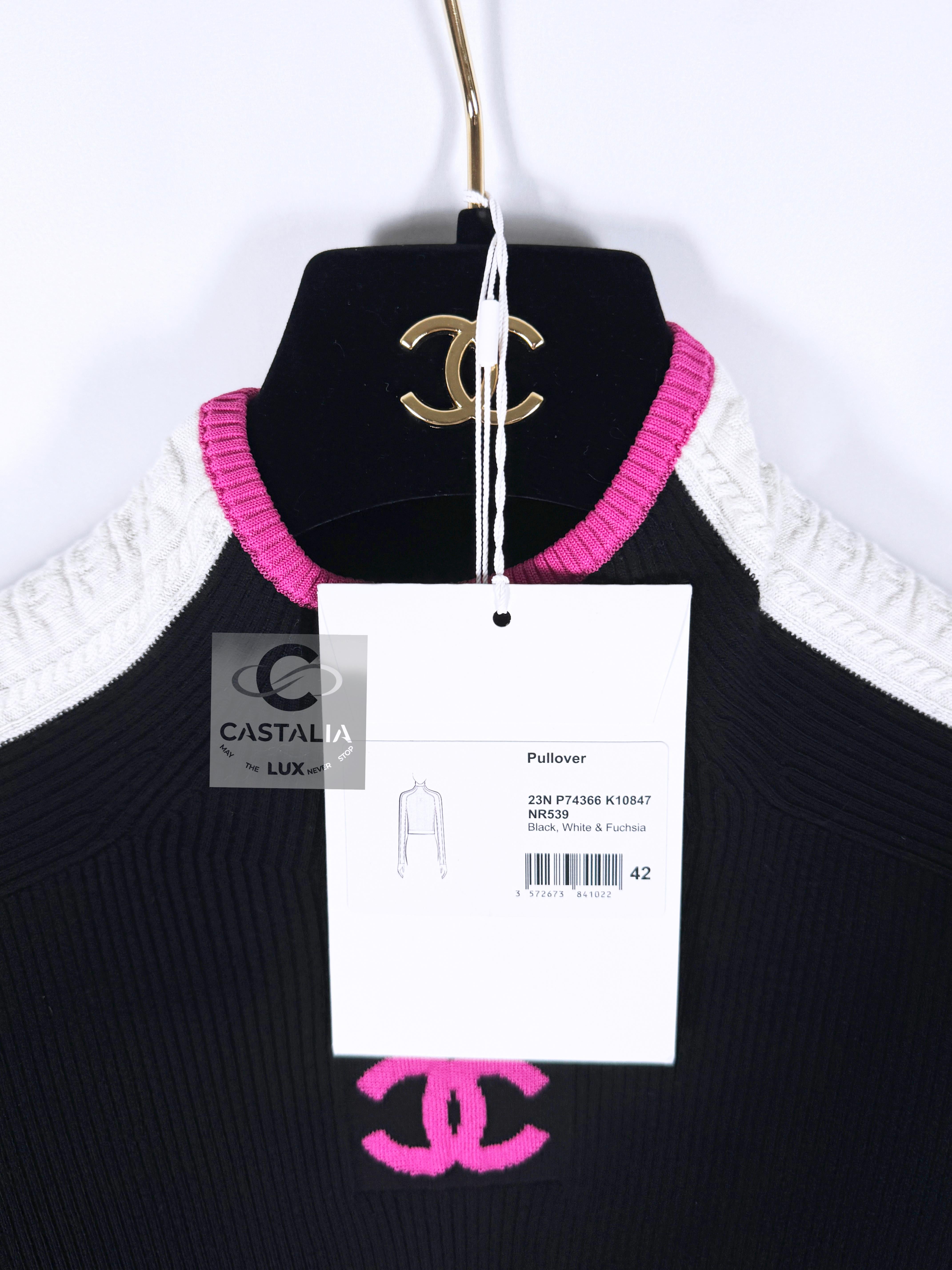 Pull Coco Neige neuve avec logo CC Chanel 2023 2