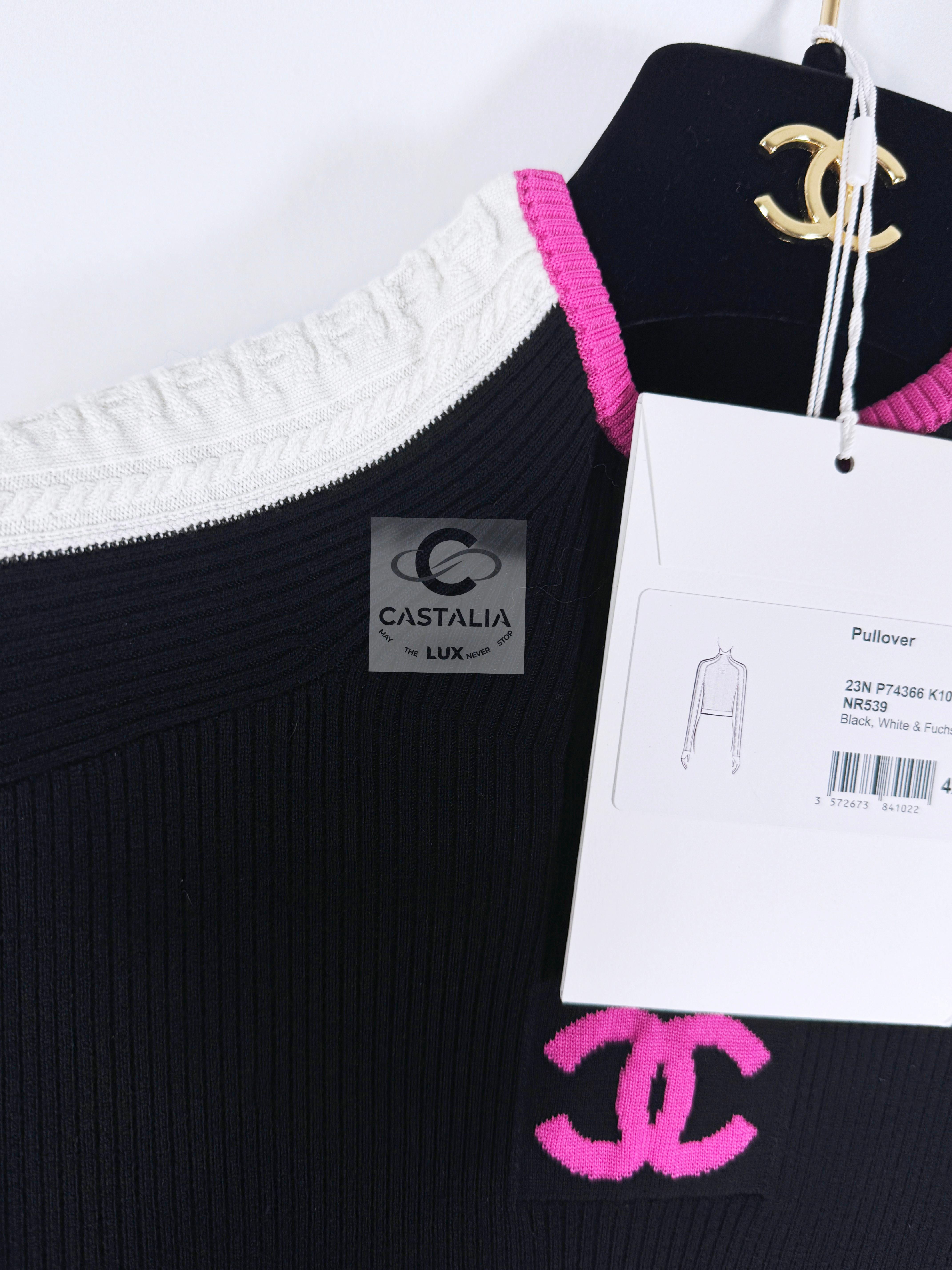 Pull Coco Neige neuve avec logo CC Chanel 2023 4