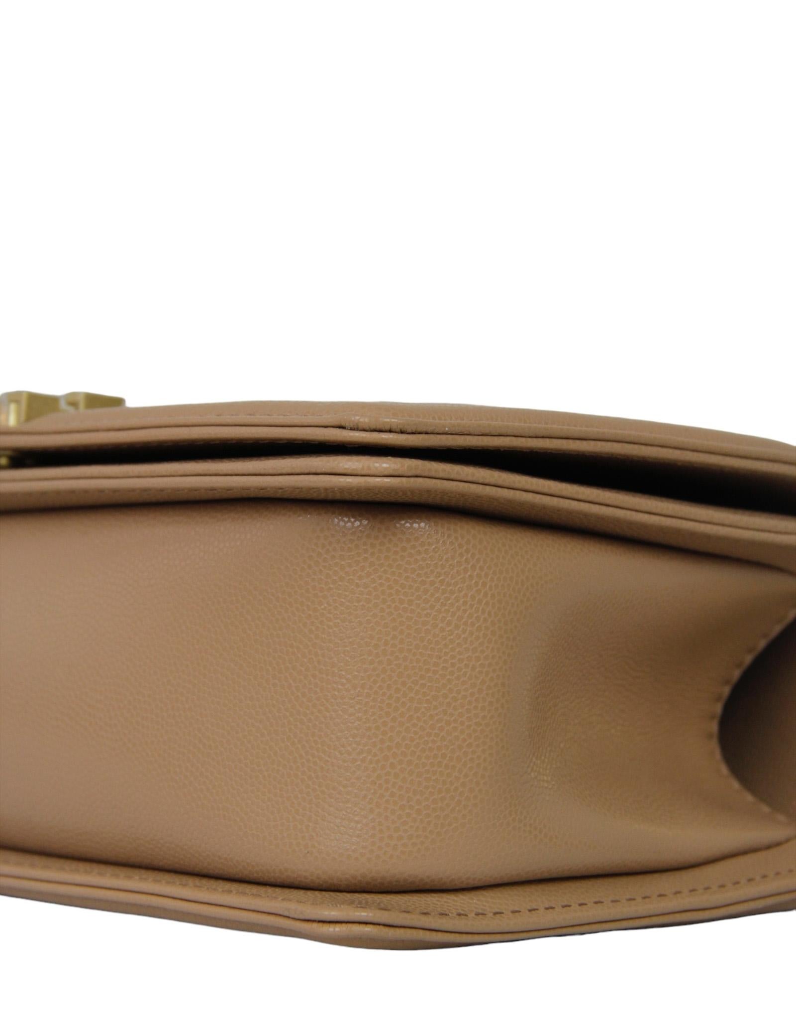 Chanel 2023 NWT Dark Beige Caviar Medium Top Handle Boy Bag 1