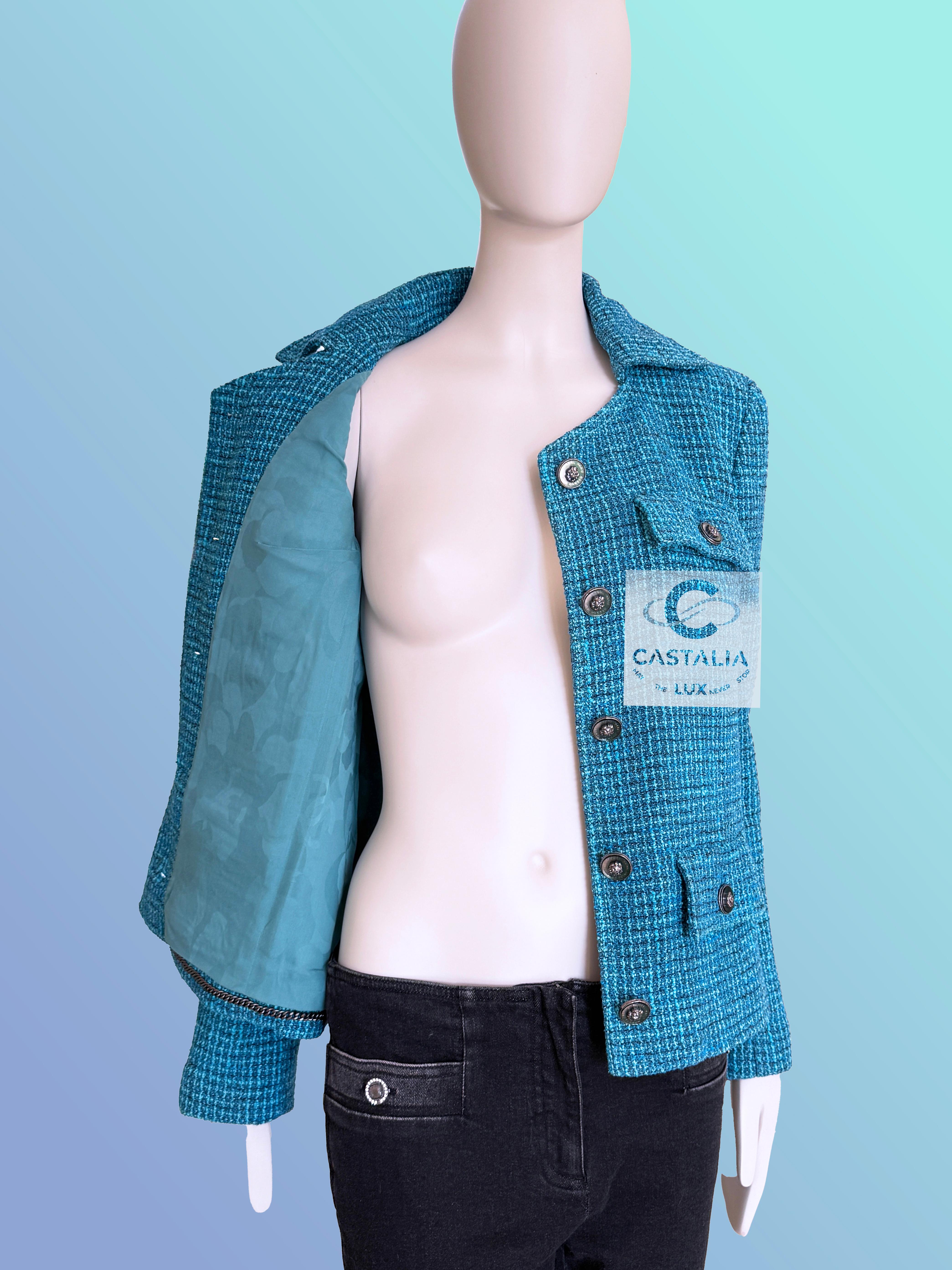 Chanel 2023 Riviera Sky Lesage Giacca in tweed 36 FR in vendita 7