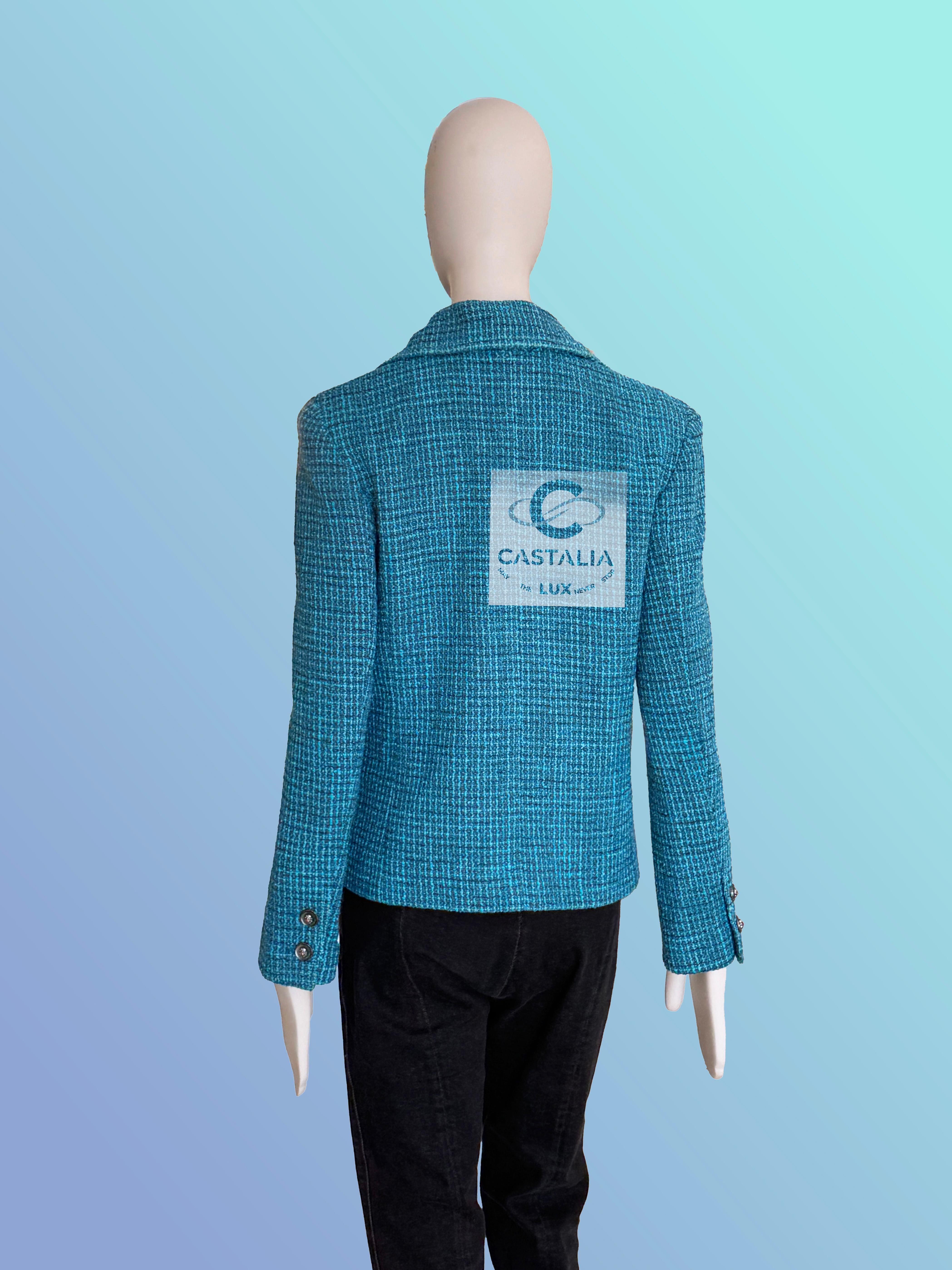Chanel 2023 Riviera Sky Lesage Giacca in tweed 36 FR in vendita 8