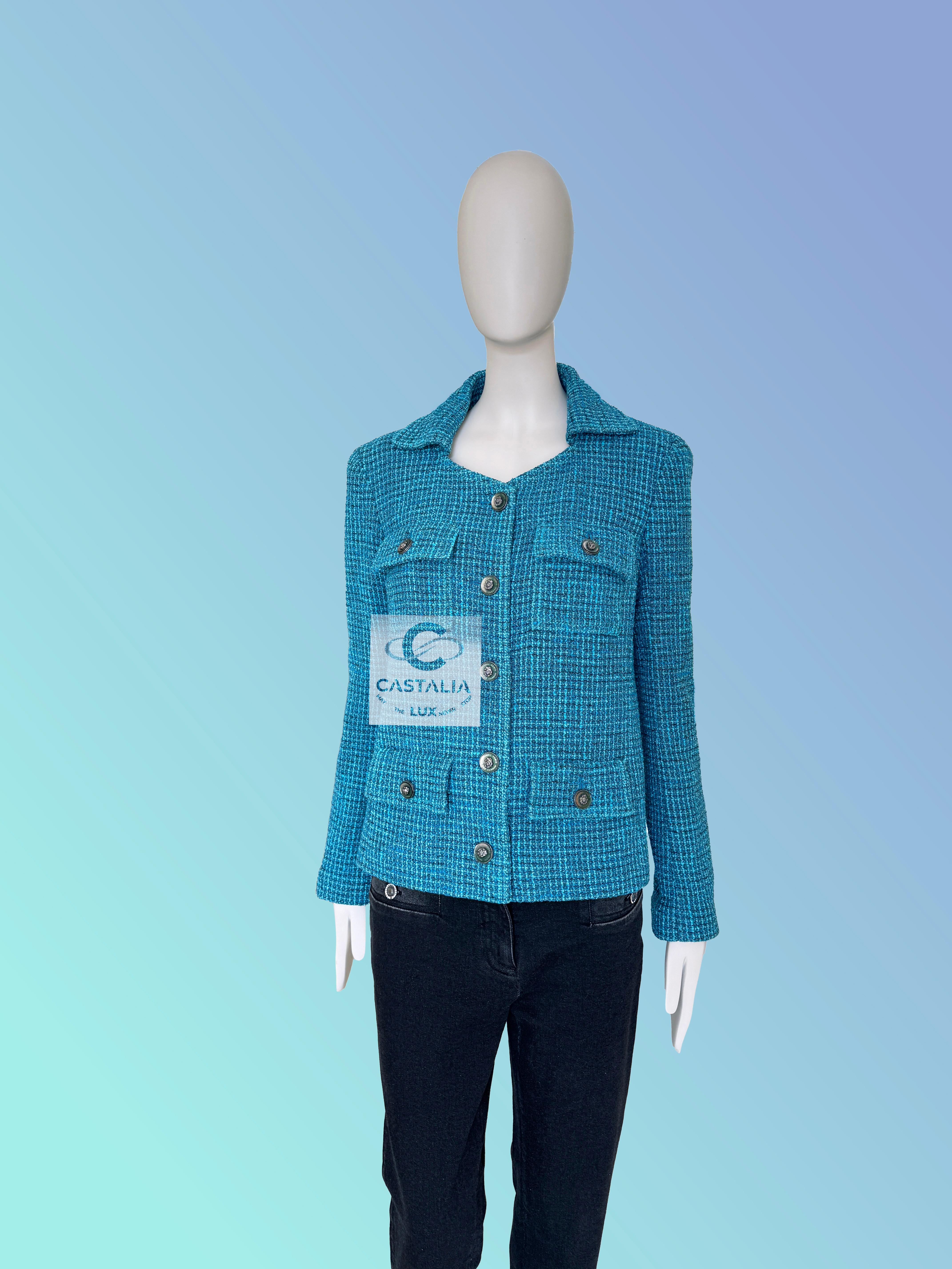 Chanel 2023 Riviera Sky Lesage Giacca in tweed 36 FR in vendita 1