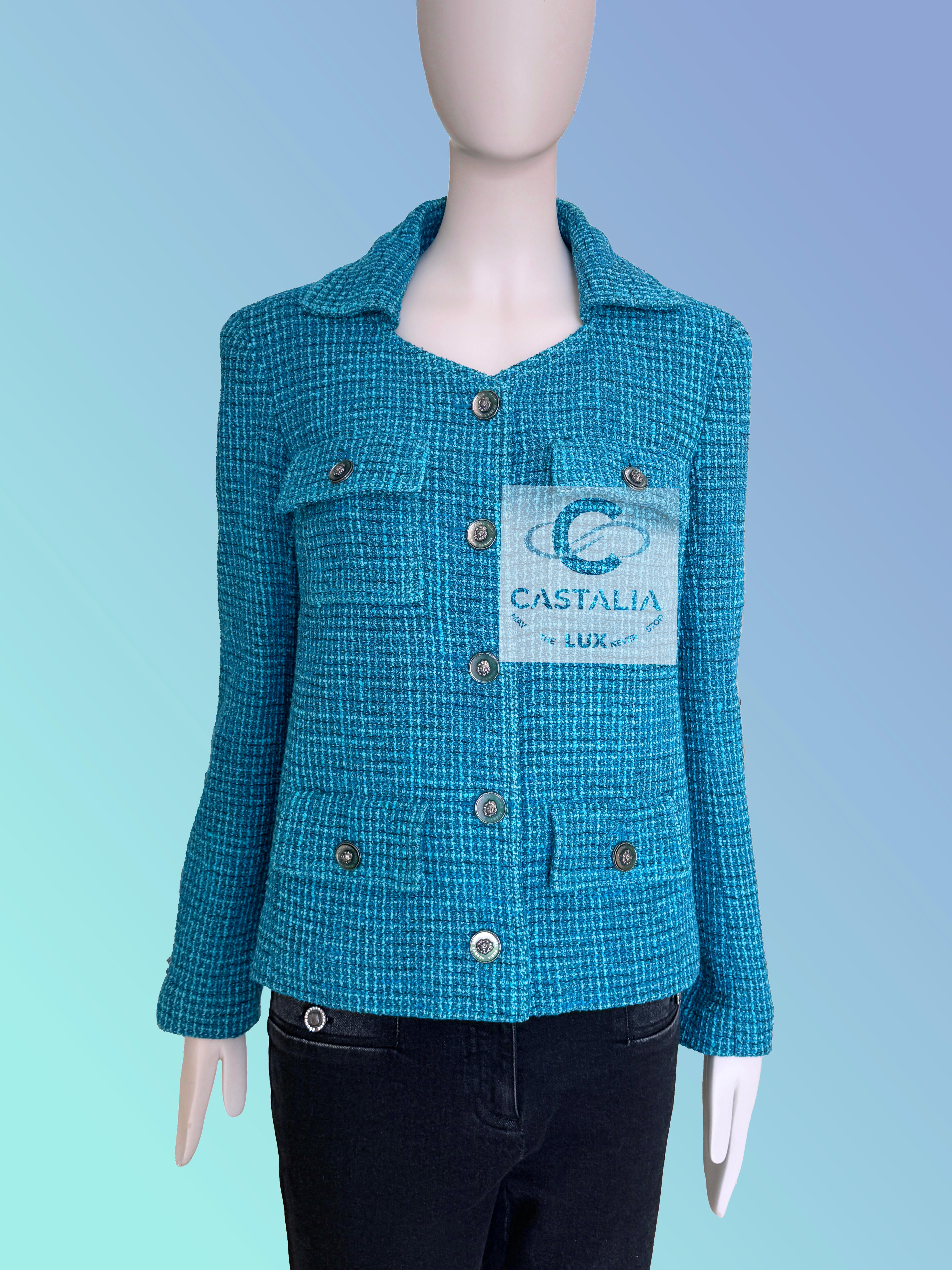 Chanel 2023 Riviera Sky Lesage Giacca in tweed 36 FR in vendita 2