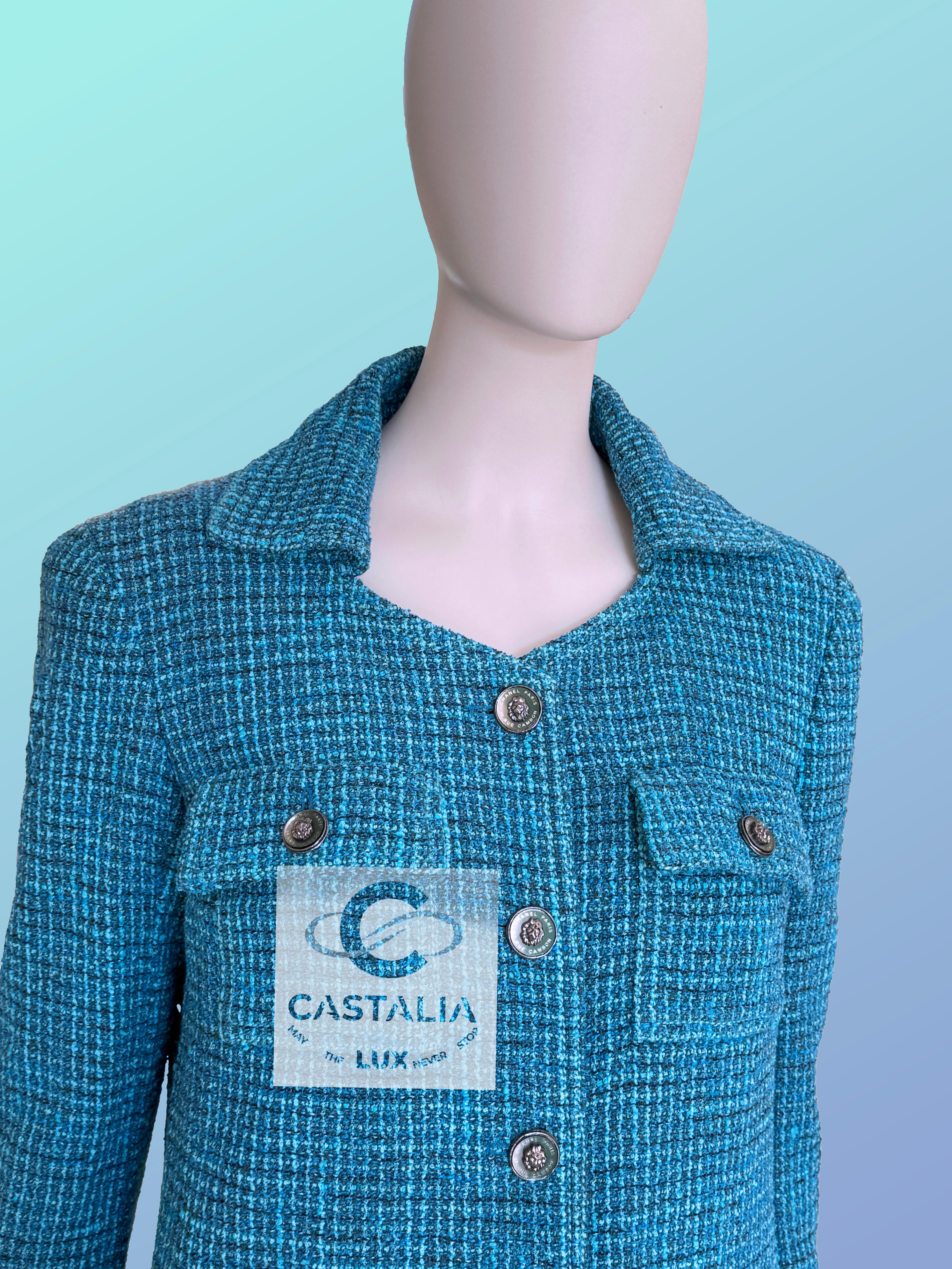 Chanel 2023 Riviera Sky Lesage Giacca in tweed 36 FR in vendita 3