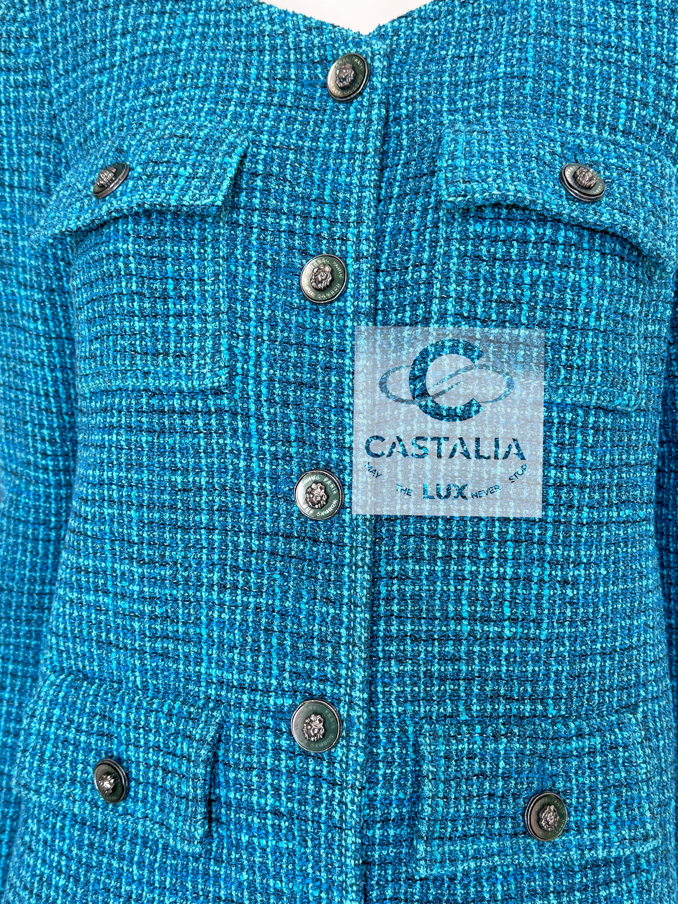Chanel 2023 Riviera Sky Lesage Giacca in tweed 36 FR in vendita 4