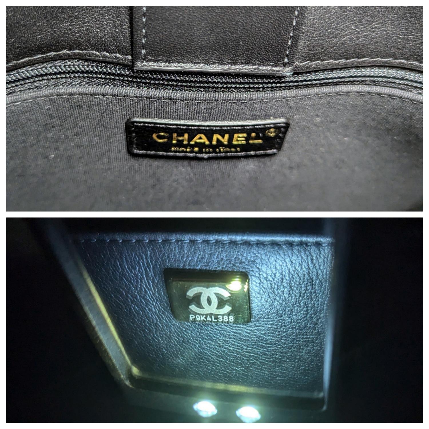 Chanel 2024 Black Calfskin Quilted CC Crossbody Hobo Handbag 5
