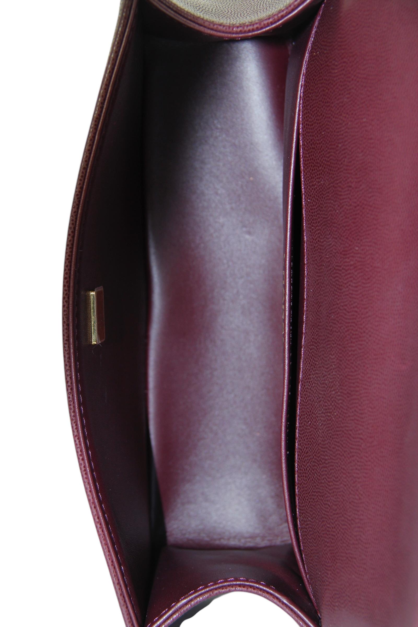 Chanel 2024 Burgundy Caviar Leather Quilted Medium Top Handle Boy Bag 2