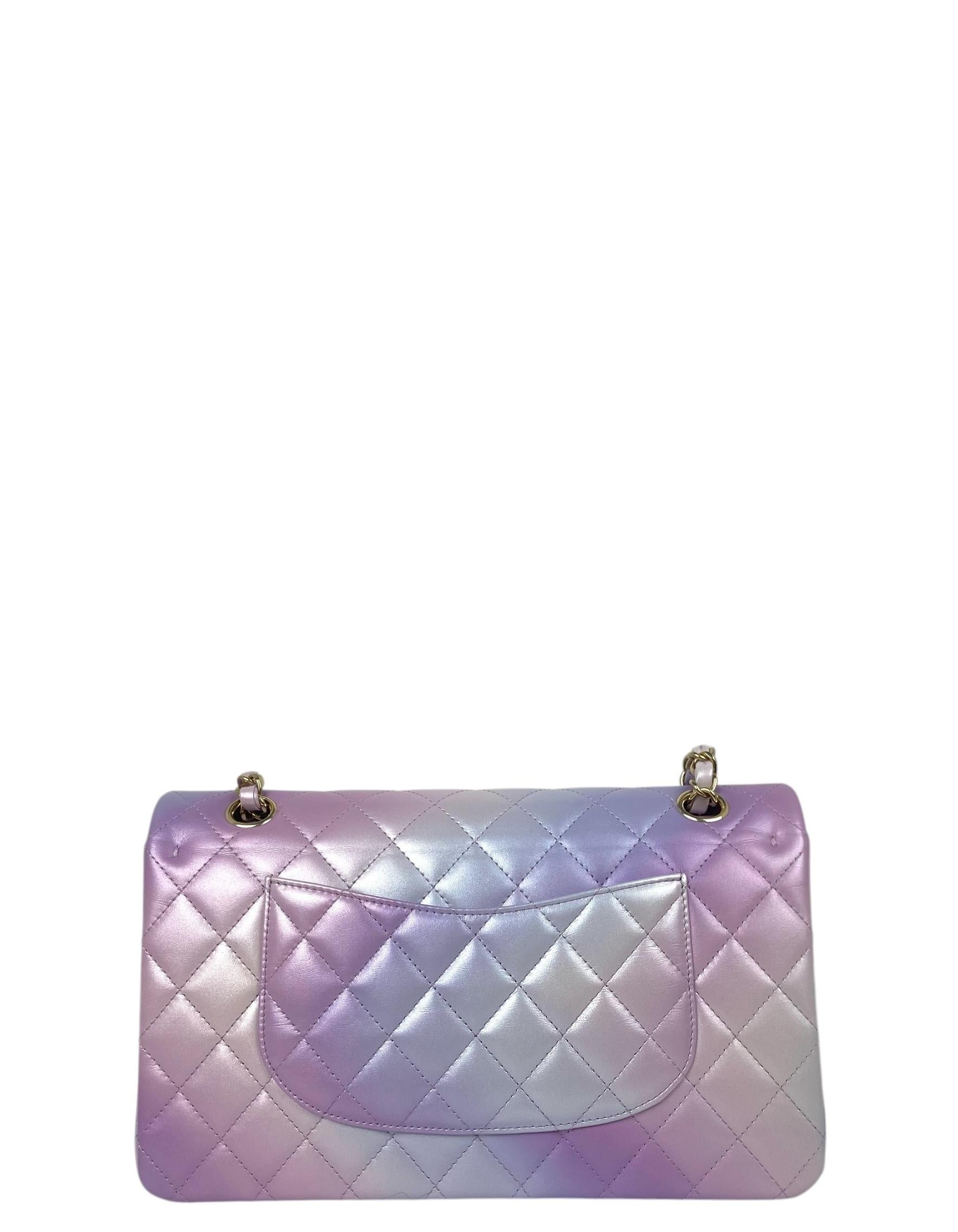 Chanel 2024 Lilac Tie Dye Ombre Lambskin Leather 10