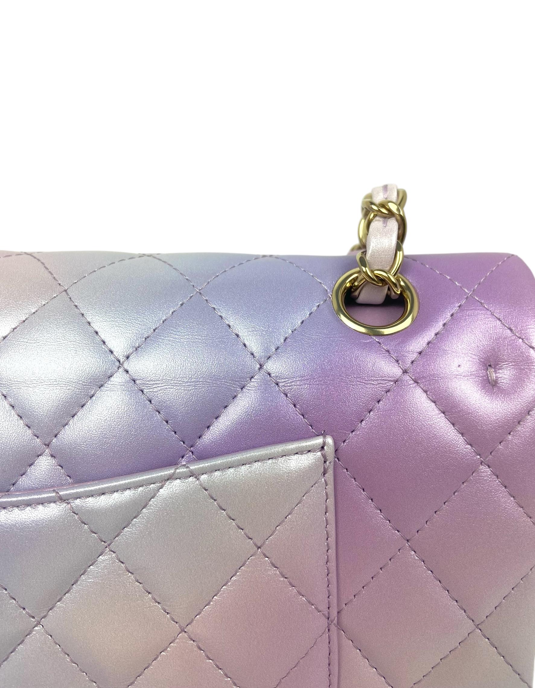 Chanel 2024 Lilac Tie Dye Ombre Lambskin Leather 10