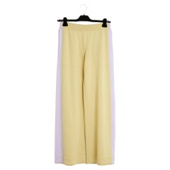 Chanel 2024 Pantalon Croisiere FR40 Lime Cashmere Large Resort Pants UK12 US10