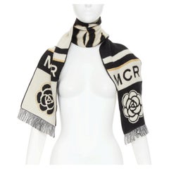 CHANEL 2024 Runway Manchester Metiers d'Art MCR Camelia cashmere fringe scarf