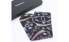 Chanel 2024 Rainbow Nylon Socks with Star Print, Unisex, One Size
