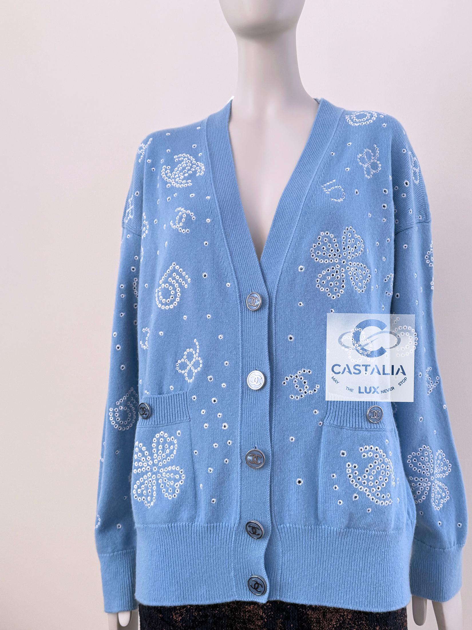 Chanel 2024 Spring Iconic Embroidered Cardigan 38 FR 5