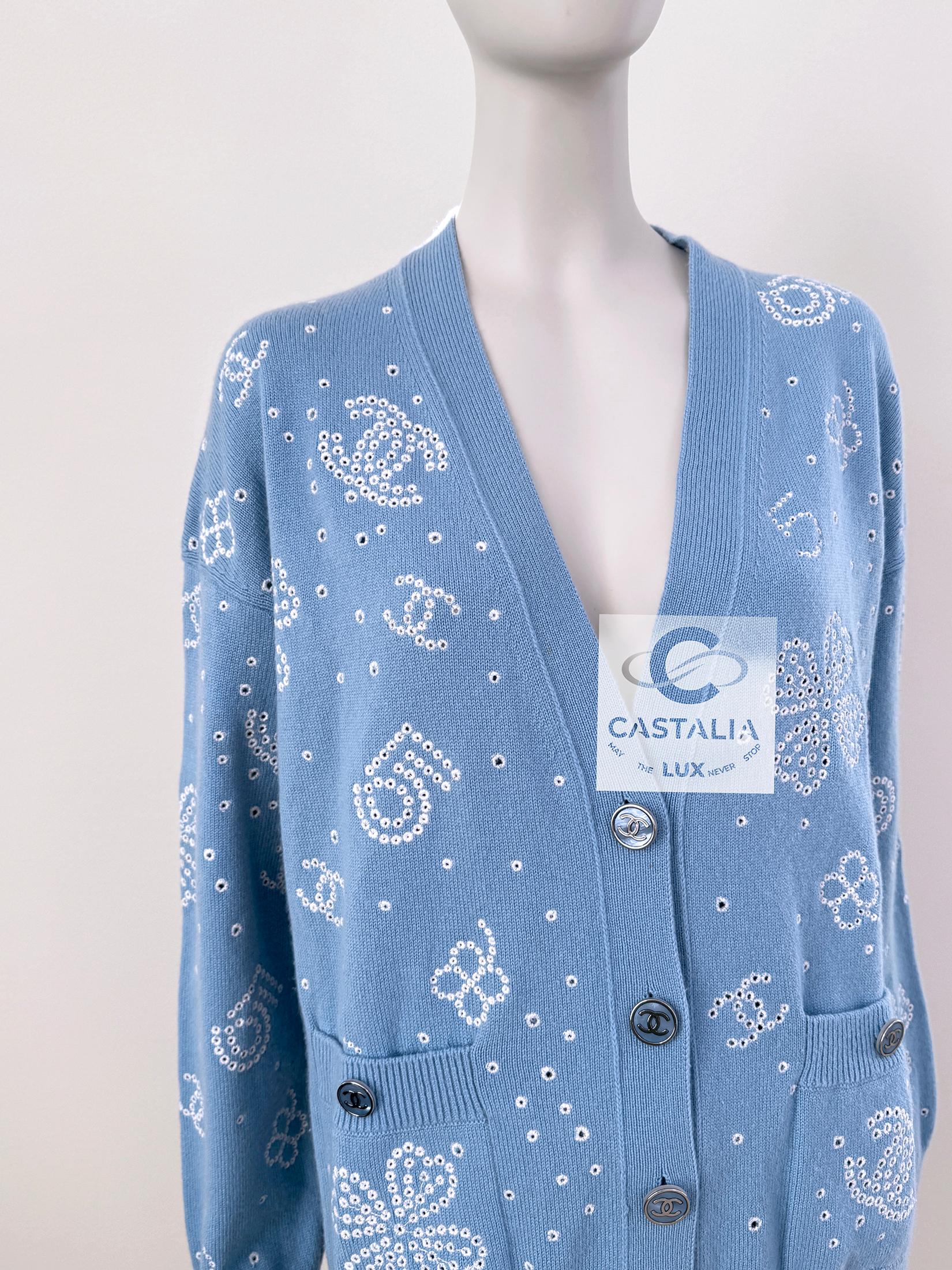 Chanel 2024 Spring Iconic Embroidered Cardigan 38 FR 7