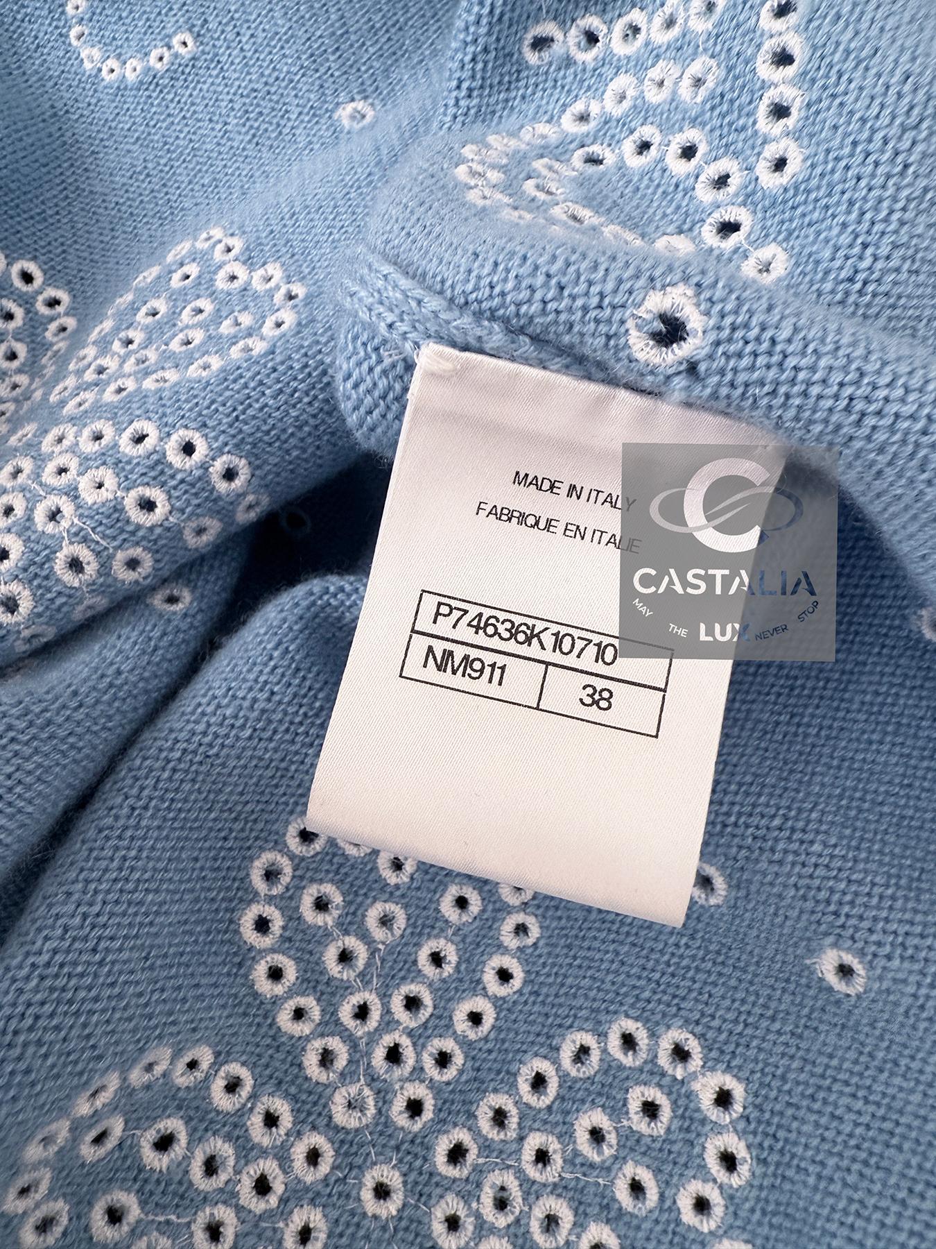 Chanel 2024 Spring Iconic Embroidered Cardigan 38 FR 11