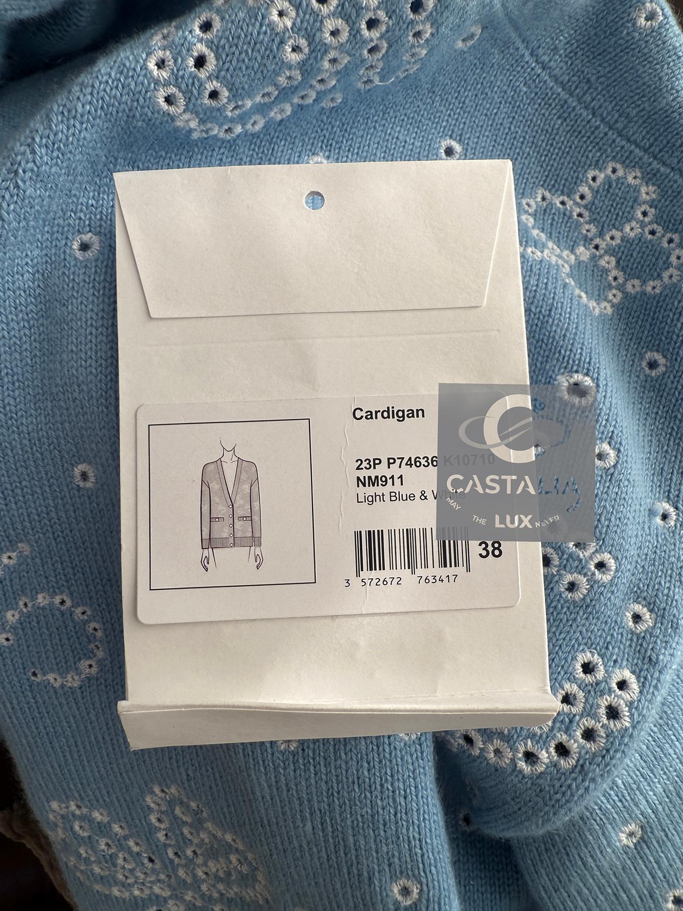 Chanel 2024 Spring Iconic Embroidered Cardigan 38 FR 12