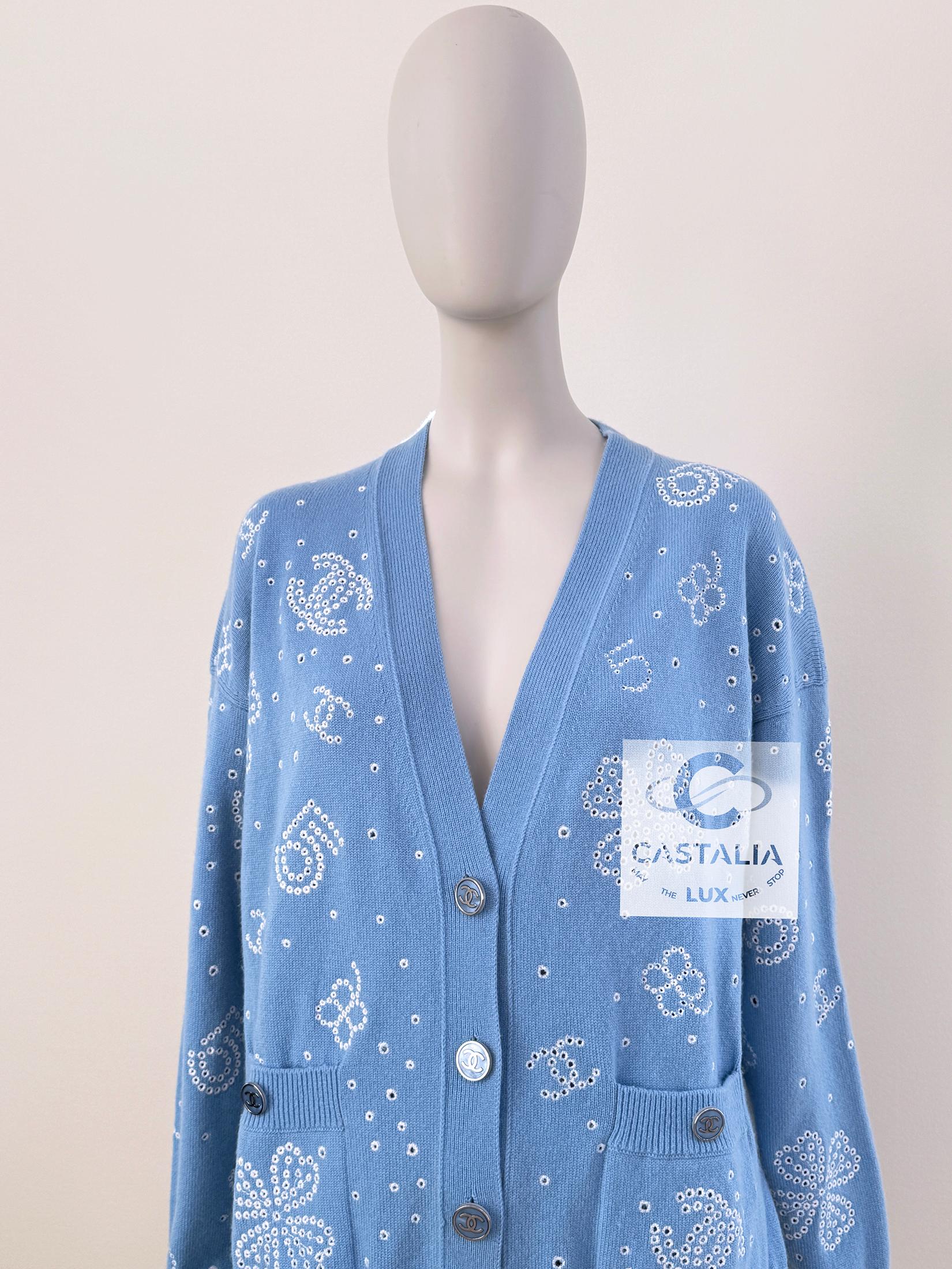 Chanel 2024 Spring Iconic Embroidered Cardigan 38 FR 1