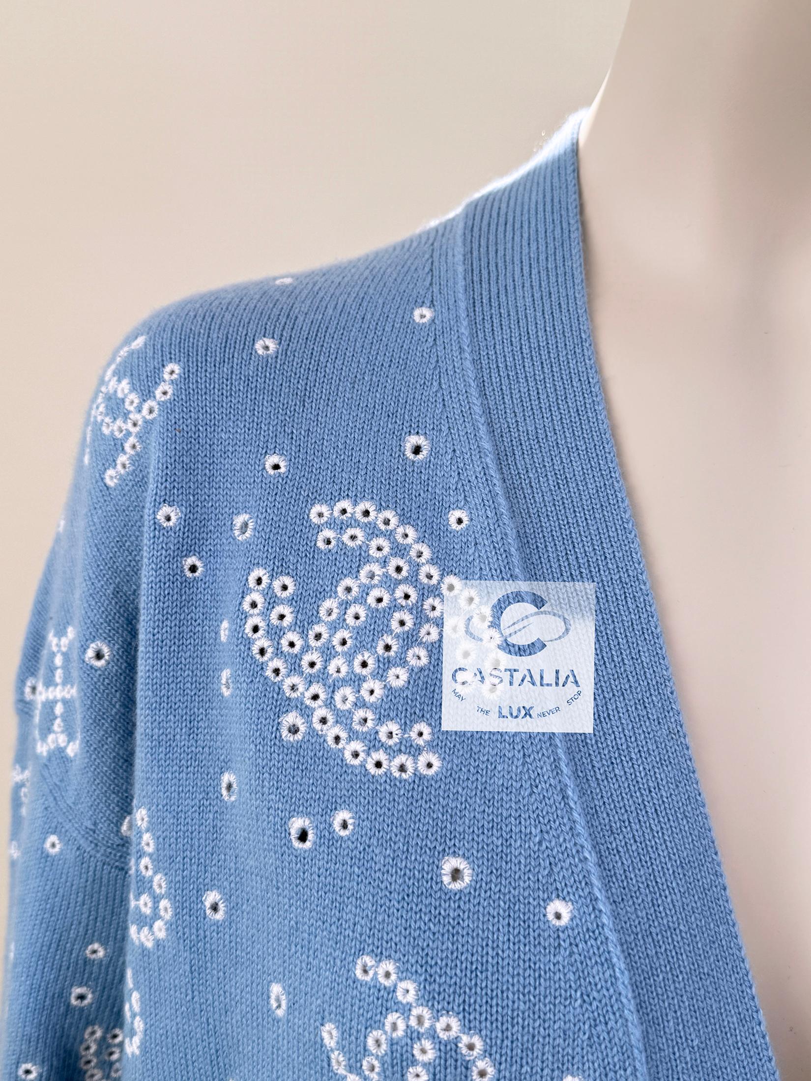 Chanel 2024 Spring Iconic Embroidered Cardigan 38 FR 3