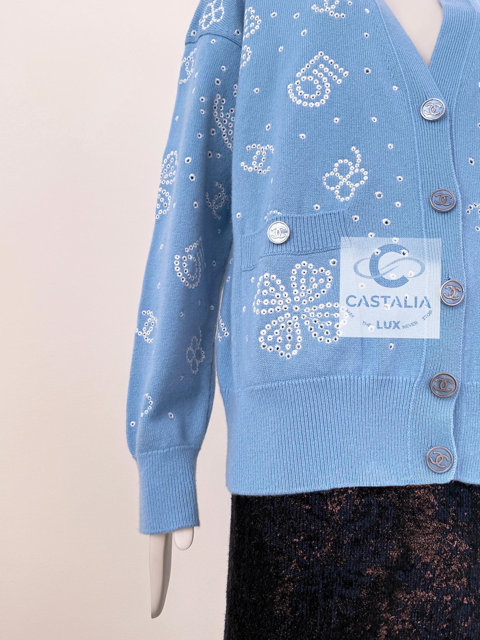 Chanel 2024 Spring Iconic Embroidered Cardigan 38 FR 4
