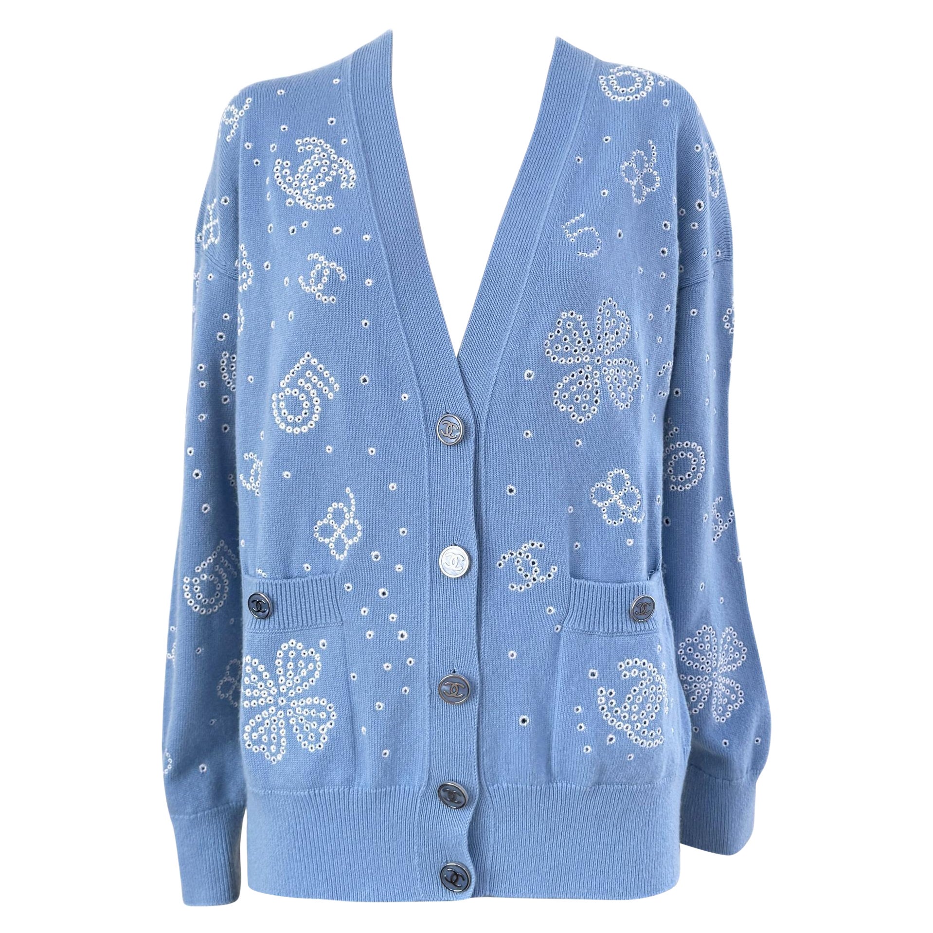 Chanel 2024 Spring Iconic Embroidered Cardigan 38 FR