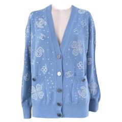 Chanel 2024 Spring Iconic Embroidered Cardigan 38 FR