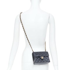 CHANEL 2025 Graphic Frame quilted lambskin white piping mini square flap bag