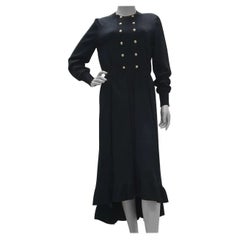 CHANEL 20A Gold Button Black Dress
