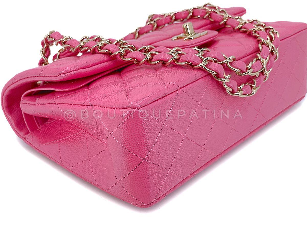 Chanel 20S Barbie Pink Caviar Small Classic Double Flap Bag GHW 67871 For Sale 3