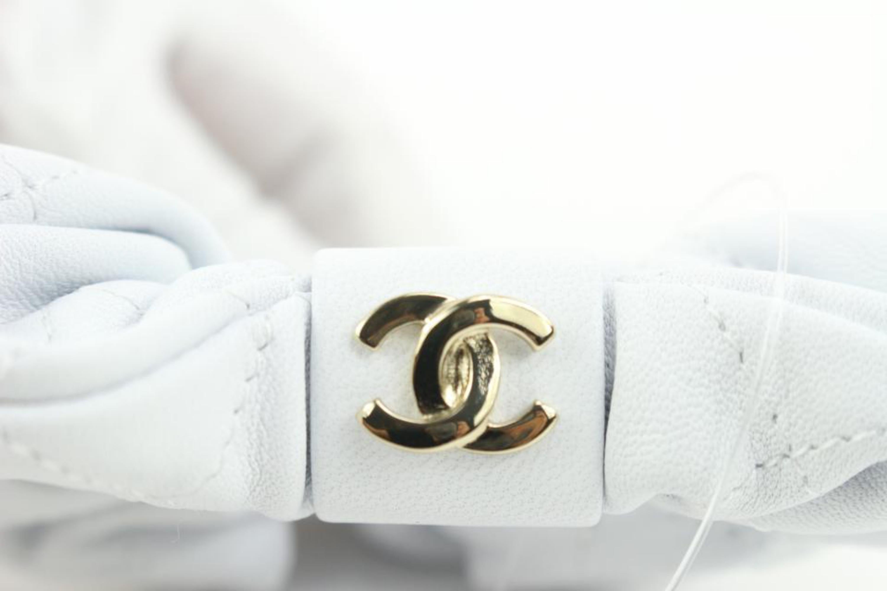 chanel leather scrunchie