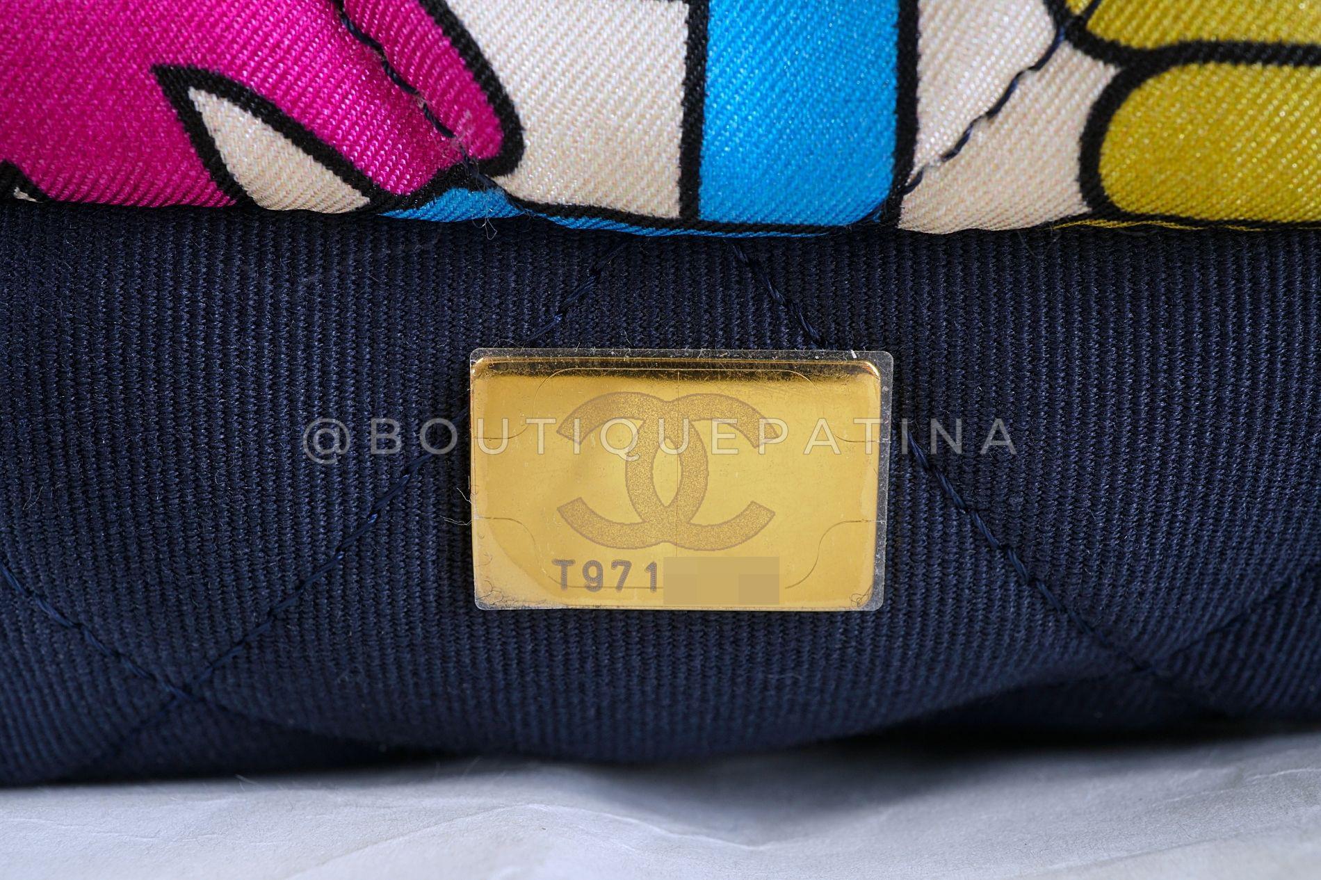 Chanel 21K Rainbow Letter Print NS Quilted Tote Bag GHW 68768 en vente 6