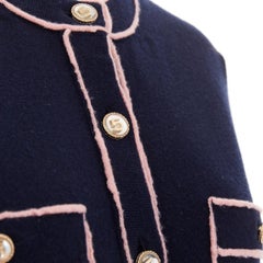 CHANEL 21P Runway 100% cashmere No. 5 button cardigans FR40 L