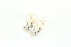 Chanel 21V CC Crystal Pearl Drop Earring 27cz510s