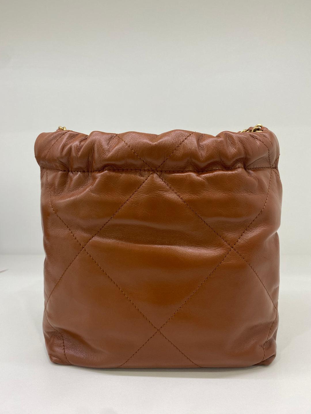 Chanel 22 Bag Mini - Caramel GHW For Sale 1